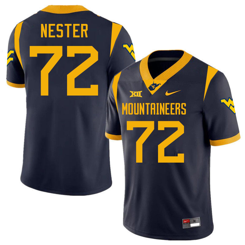 Doug Nester WVU Jersey,West Virginia Mountaineers #72 Doug Nester Jersey Youth College-Navy